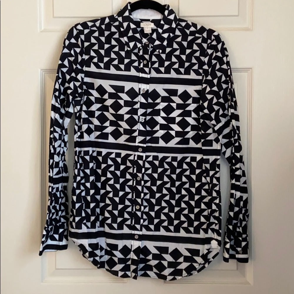 Jcrew Geometric Print Button Down - image 1
